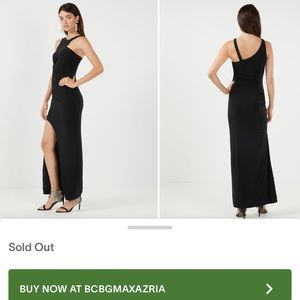 BCBGMAXAZRIA Calvin Geo Column Evening Dress